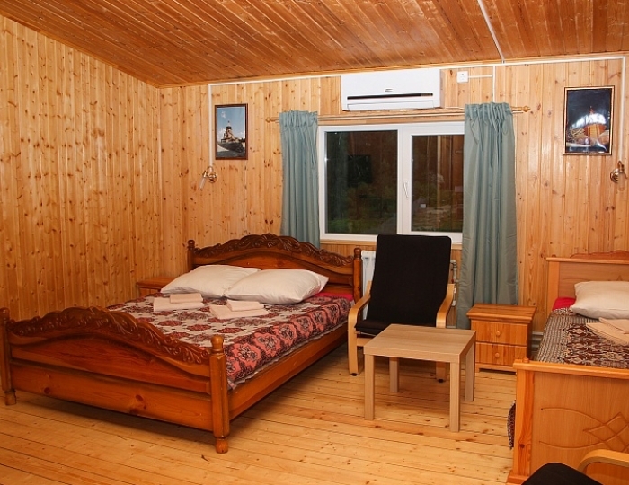 Студия 3-местная DBL+1,5-спальная кровать в корпусе №2 - Загородный отель «Ателика Улиткино»