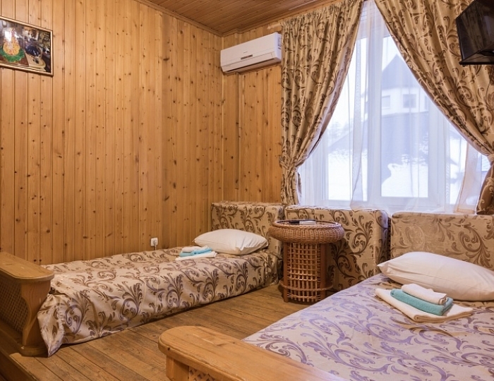 Студия 4-местный 2-комнатный DBL+TWIN в корпусе№1 - Загородный отель «Ателика Улиткино»